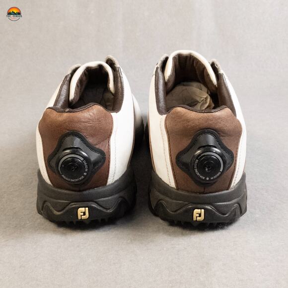 Contour Series By FootJoy Golf Shoes White Brown Lace-Up Low Top Men's Size 10.5 - Picture 6 of 15